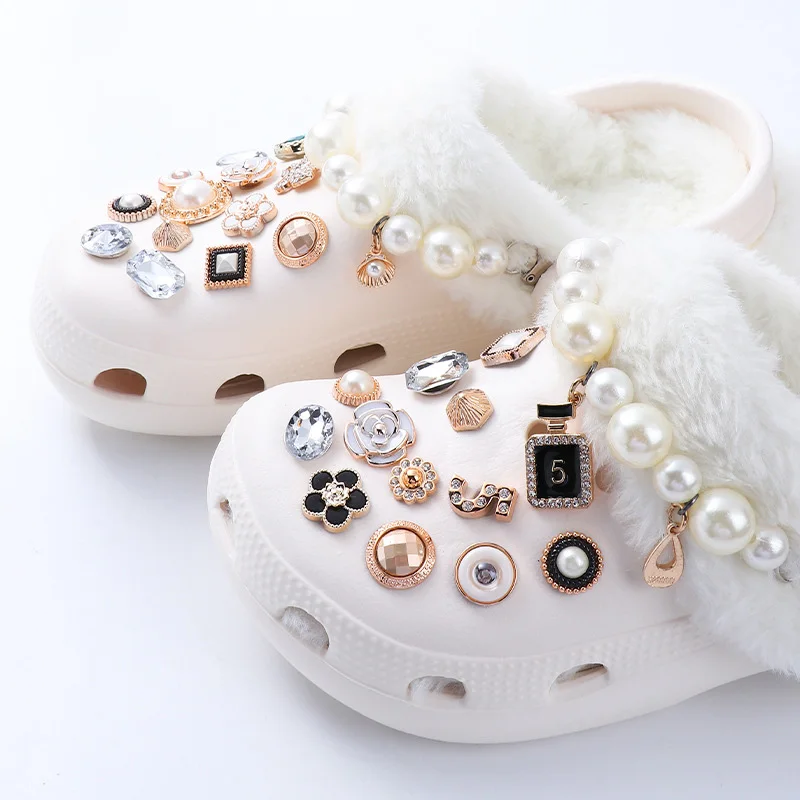 DIY Shoe Charms Diamond Metal Shoe Buckle Chain Croc Shoe Charms Shoe Chain Accessories Detachable Decorations Wholesale