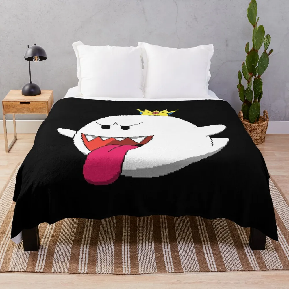 

King Boo Face Throw Blanket thin blanket quilt blanket retro