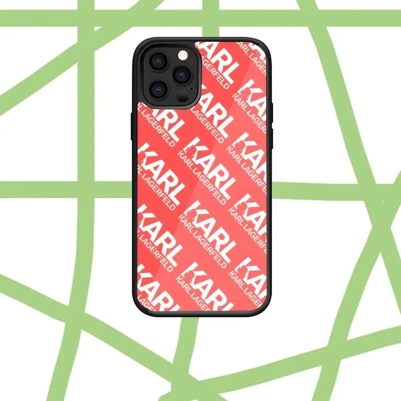 

Fashion Lagerfeld Phone Case for Iphone 13 12 11 Pro Max Mini 6 7 8 Plus Xr X Xs Se 2020 Fundas Shell PC+TPU KARLs Cover