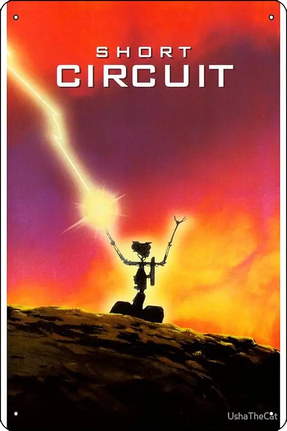 Постер Oedrtqi из короткого замыкания Забавный металлический жестяной знак для