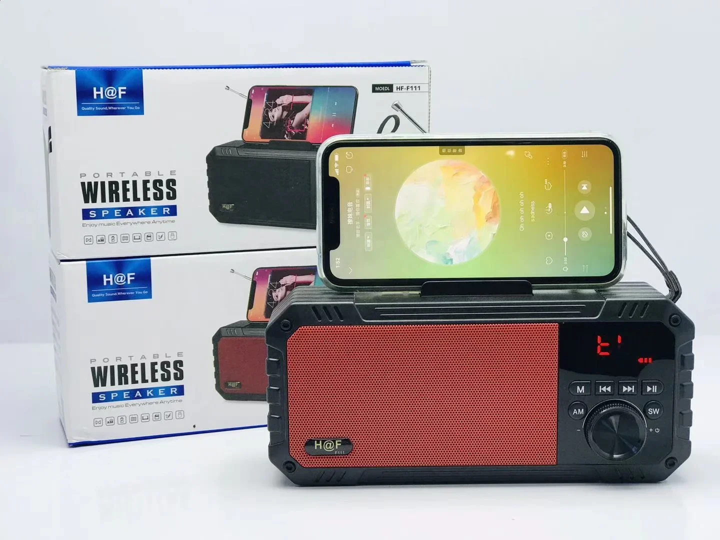 Портативный беспроводной Bluetooth-динамик H &amp F F111 с поддержкой USB TF-карты FM-радио