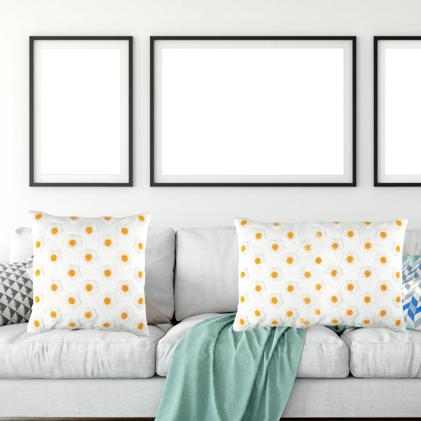 

2 шт., мягкие удобные Чехлы для подушек с цветочным рисунком