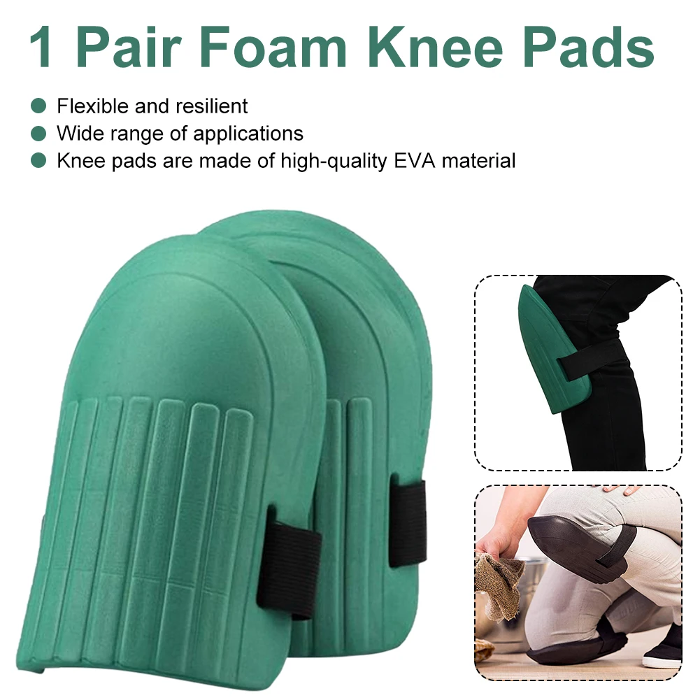 

1Pair Of Covered Foam Knee Protection Pads Professional Gardening Cleaning Protective Sports Work Kneepad With Adjustable Straps