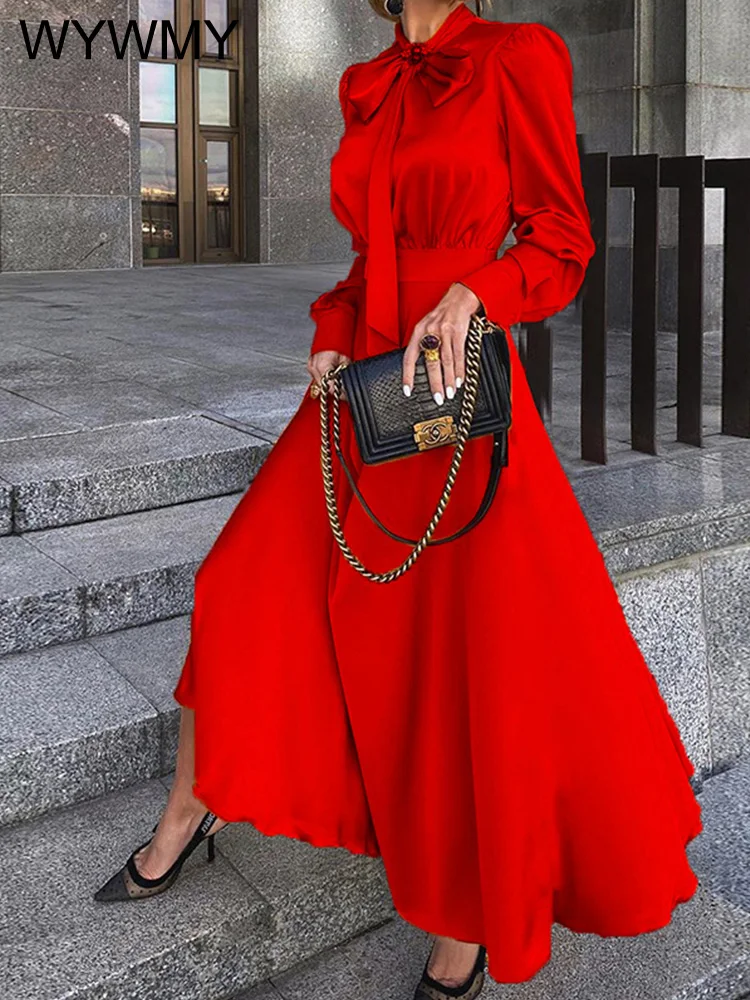 Женское длинное вечернее платье Элегантное Атласное Платье макси с длинным