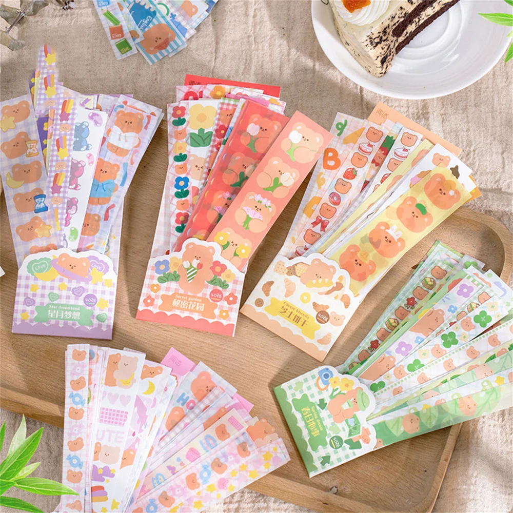 

40 pcs Cute Bear Candy Paradise Series Decorative washi Stickers Scrapbooking diy Label Diary Stationery Album Journal Planner