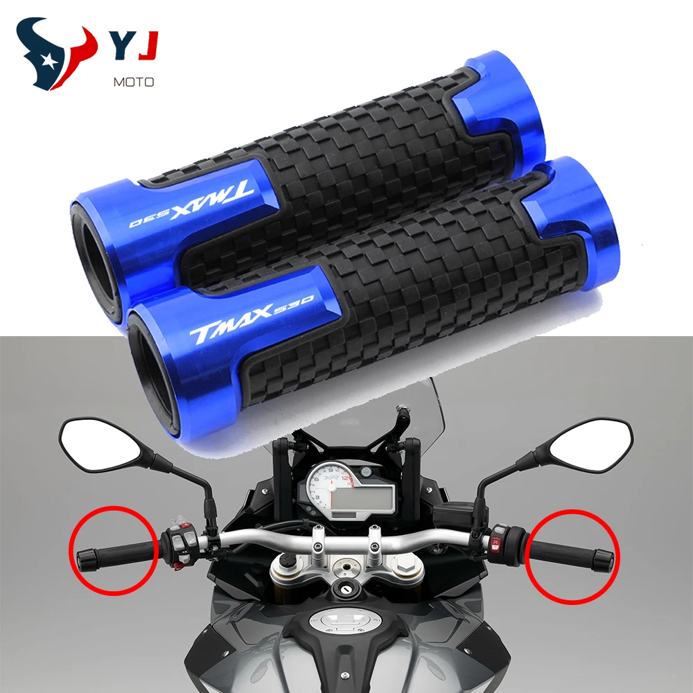 

Универсальные Мотоциклетные аксессуары, Нескользящие алюминиевые резиновые ручки с ЧПУ для YAMAHA TMAX 7/8 530 560 01-20, 560 дюйма, 22 мм