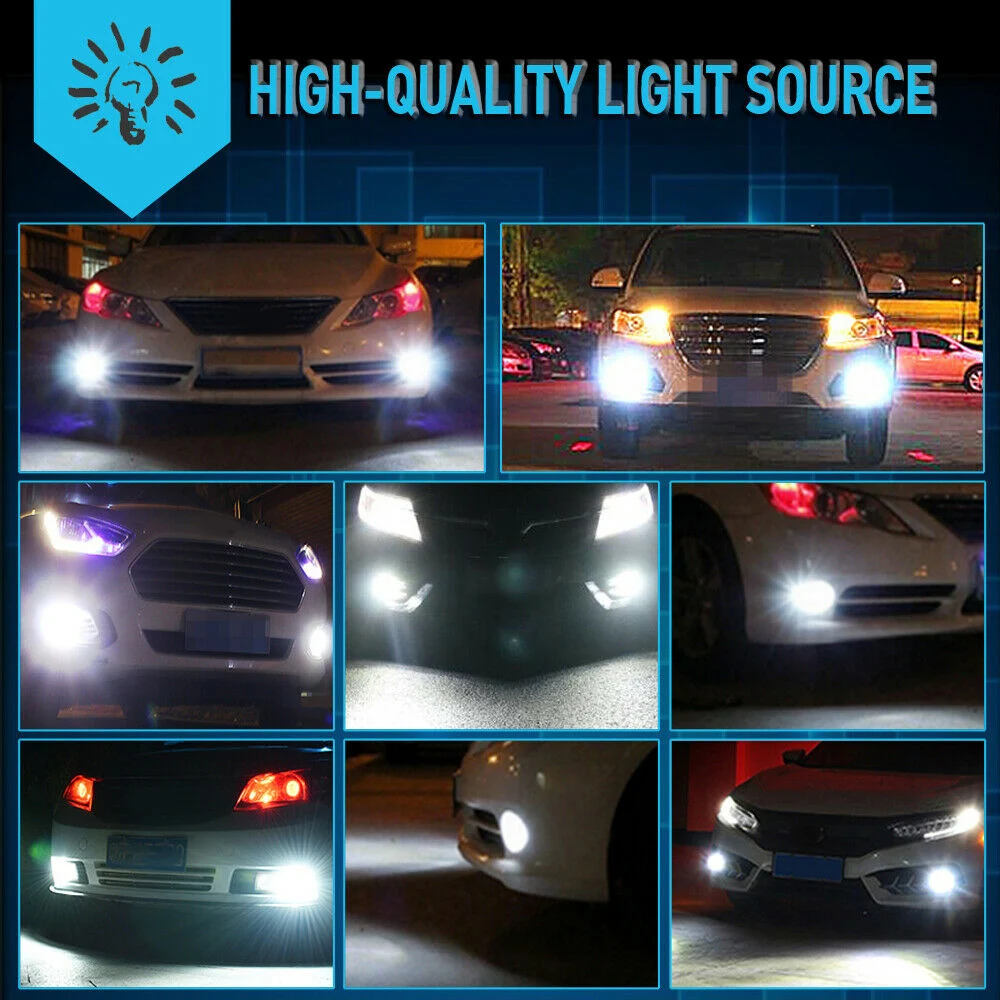 

LED Fog Light Lamp 2x 6000K Fog Driving Lights HID Headlight Kit Parts