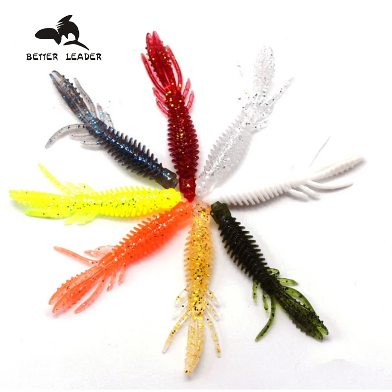 

BETTER LEADER Soft Lure 10pcs/Bag 6.5cm 7.5cm Fishing Lure Creature Shrimp Bait Craw Lobster Trout Salmon Bass Fishing Lure