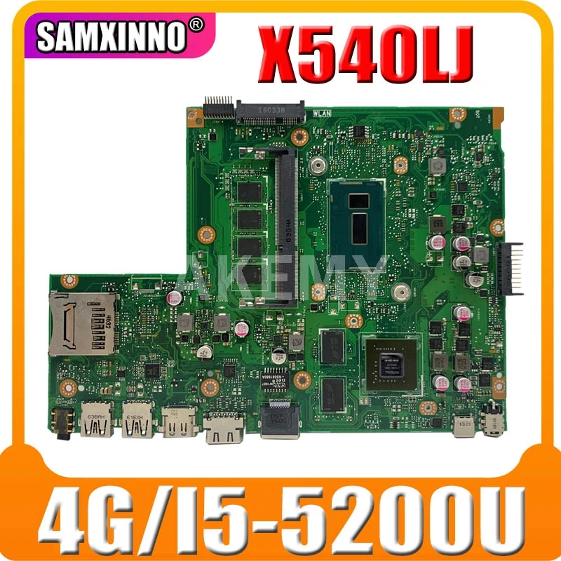 

New 90NB0B10-R00050 X540LJ REV2.1 Mainboard For ASUS X540L F540L X540LJ Laptop Motherboard 4G/I5-5200U GT920M (V2G)