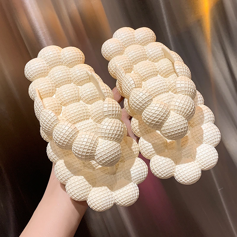 Summer Fashion Women Bubble Slippers Leisure Eva Massage Bottom Flip Flops Super Soft Women's Sandals Non-Slip Beach Slides