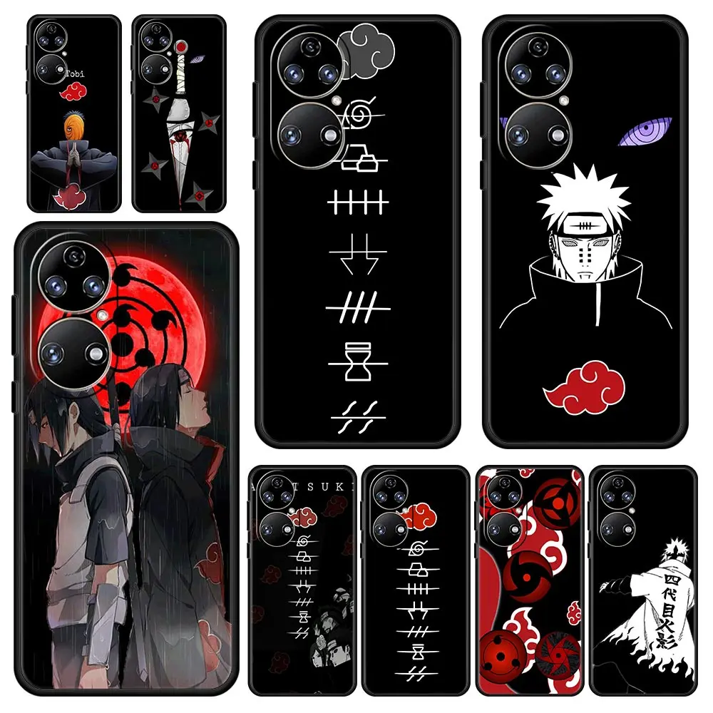 

Naruto Akatsuki Logo Uchiha Phone Case For Huawei P30 Lite P50 Pro P20 P40 Lite E P Smart Z 2021 Y6 Y7 Y9 2019 Y6p Y9s Y7a Cover