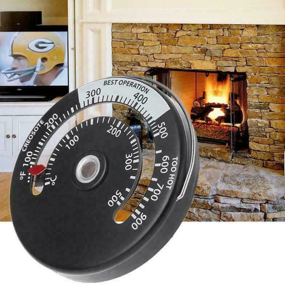 

Hot Hermometer Magnetic Wood Stove Heater Thermometer Fireplace Fan Stove With Probe Household Sensitivity Barbecue Oven Tool