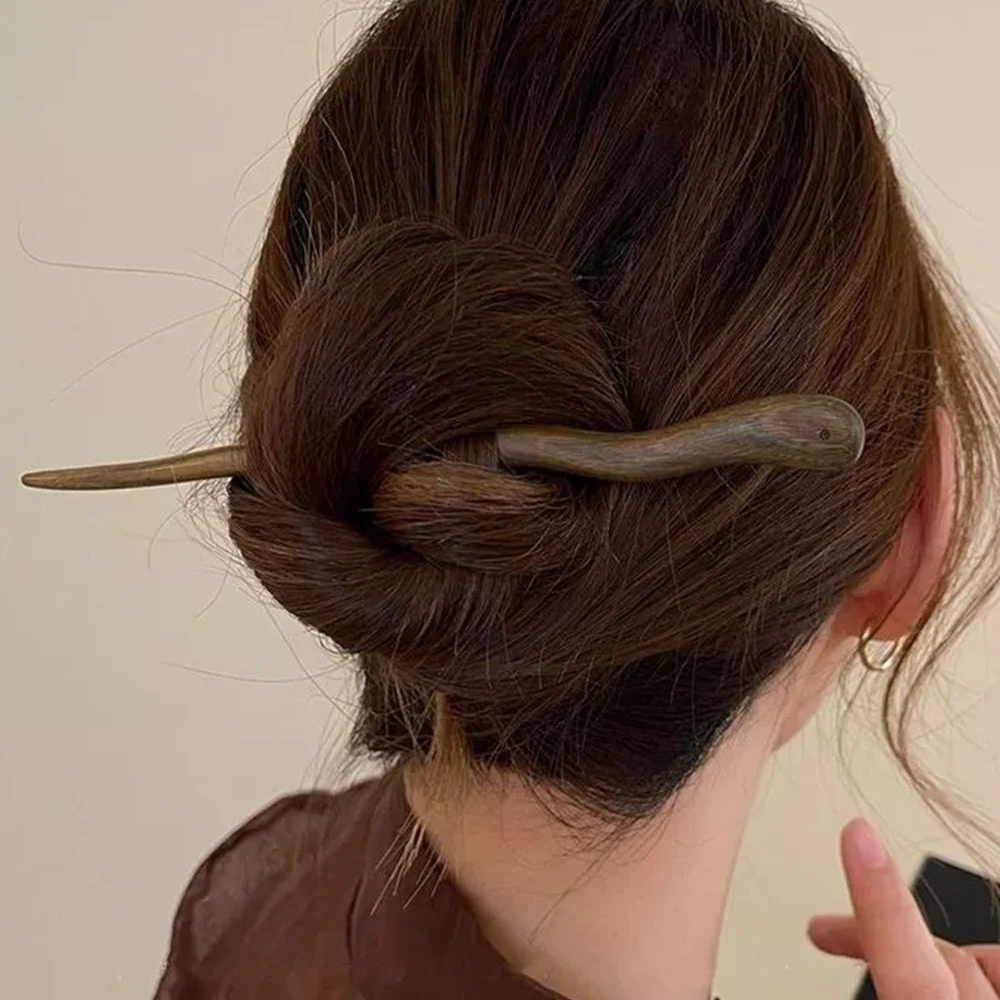 

Vintage Handmade Wooden Sandalwood Hair Sticks for Women Chinese Hairpin Wedding Hair Accessories Minimalism Hair Jewelry Gift