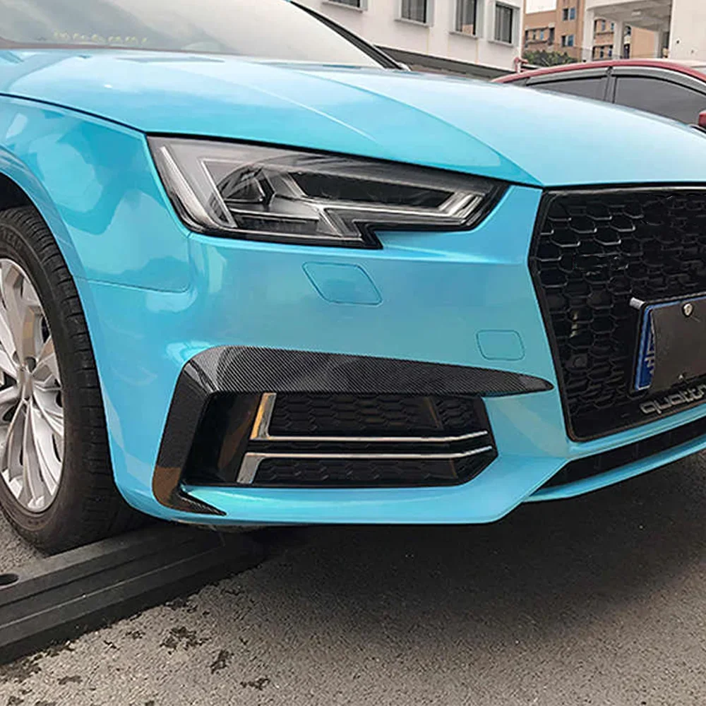 2X передние противотуманные фары, накладки на брови для Audi A4 B9 2017 2018 2019, передний бампер автомобиля, ветровой нож, решетка, комплекты кузова (art.: 3920cdca227af) - 3920cdca227af