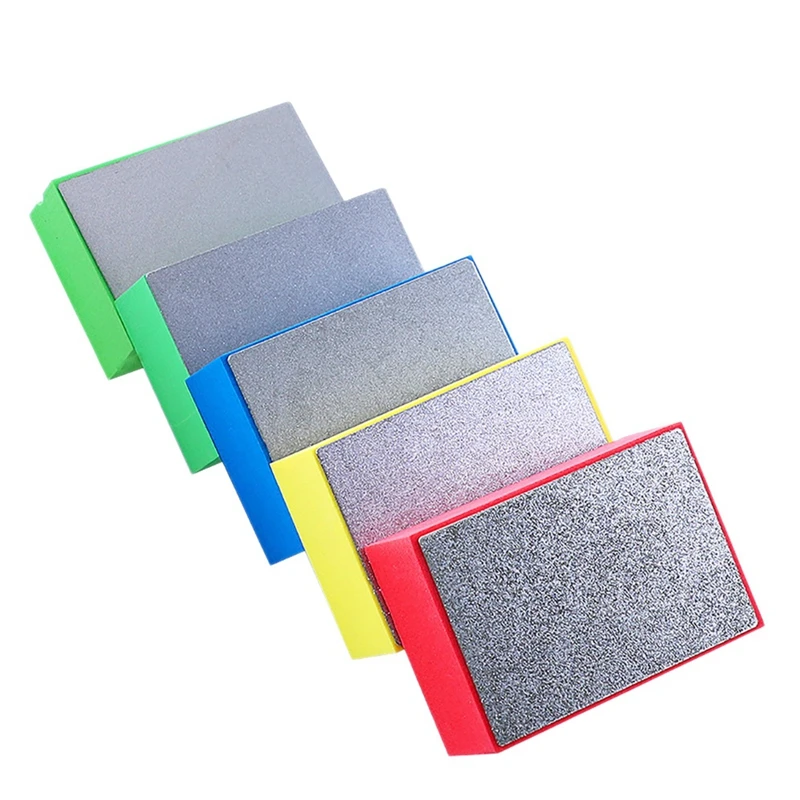 

5 Pcs Polishing Block, Diamond Grinding Block Hand Polishing Pad For Sanding Concrete Glass Stone Granite Marble