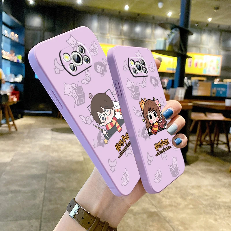 

Cartoon Potters Cute Harries Phone Case For Xiaomi Mi Poco M5s M5 X4 X3 M4 M3 F4 F3 GT Pro NFC 5G TPU Funda Liquid Rope Cover