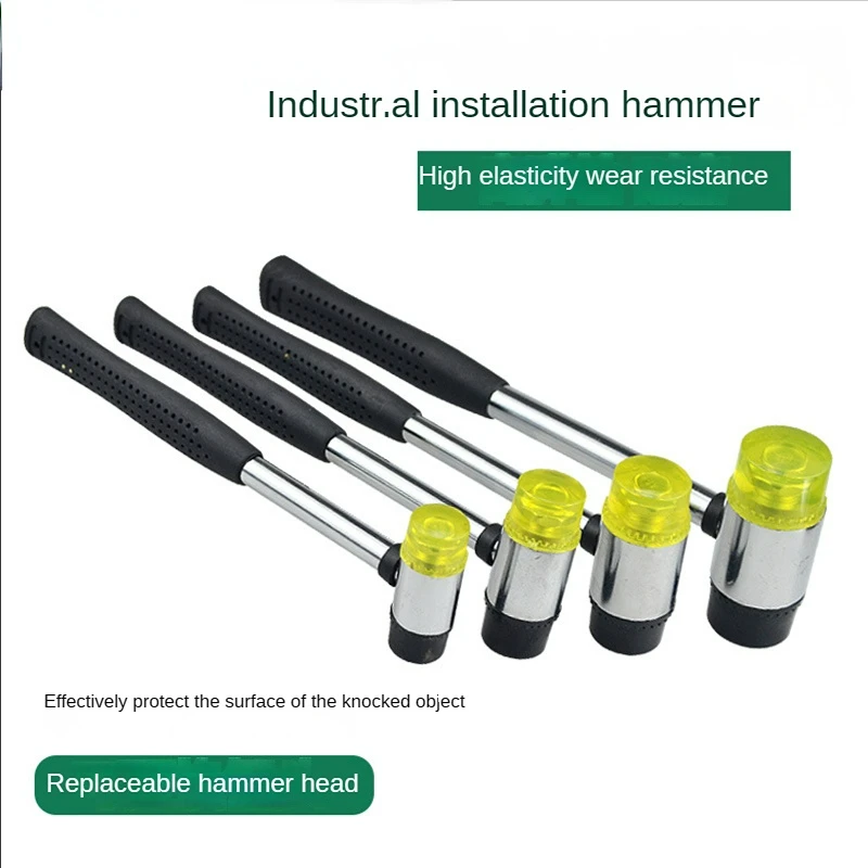 

Hammer Double Rubber Hammer Multifunctional Hand Tool Floor Tile Installation Woodworking Construction Tile Tool