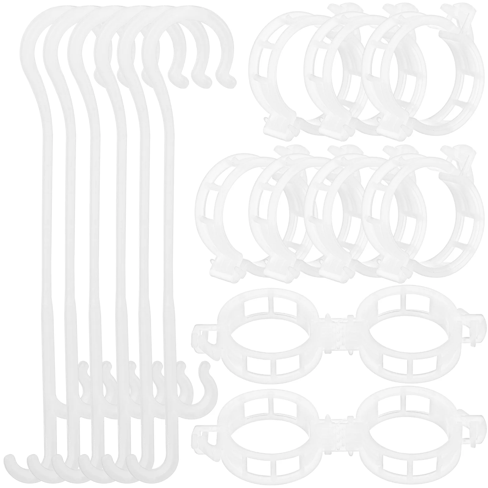 

200 Pcs Tomato Clips Plastic Trellis Clips Support Clips and Support Hooks for Grape Tomato Vine Vegetables Plants