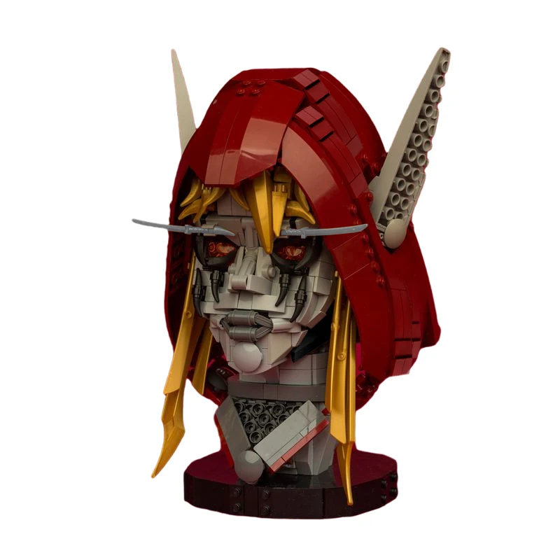 

Sylvanas Windrunner-Monster World DIY Boushh Helmet Character Head Sculpture Bricks Building Blocks SetDisplay Game Figures Toy
