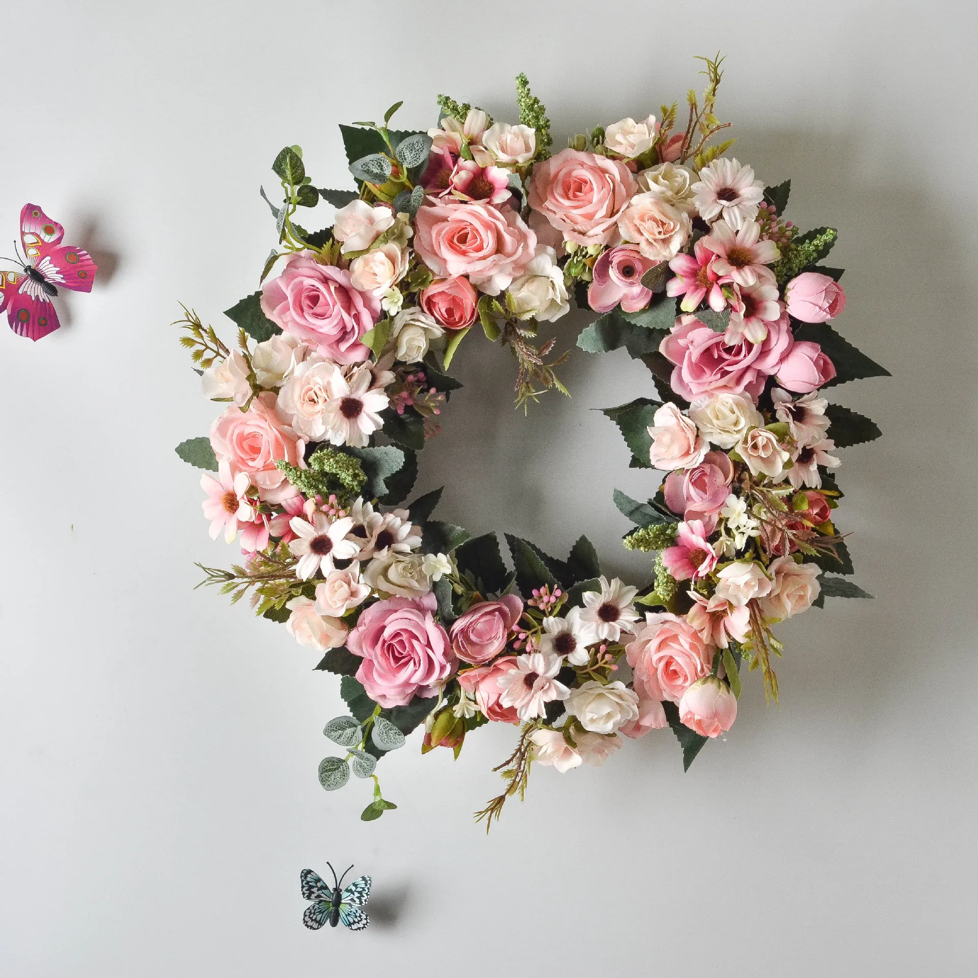 

Искусственная Шелковая Роза 40 см, венок, цветок, искусственная Гирлянда для украшения свадебной вечеринки, настенная подвесная Цветочная композиция