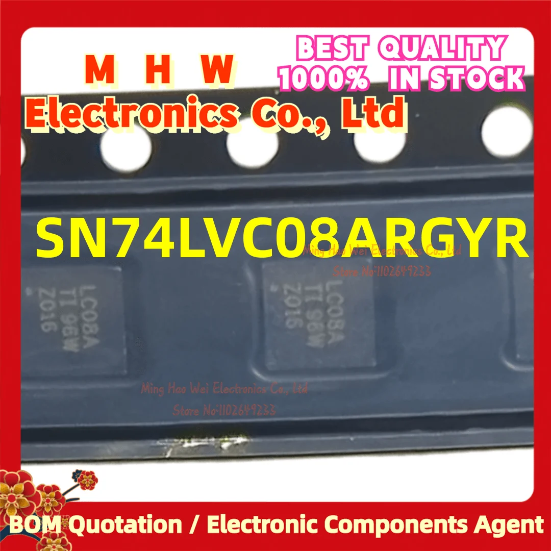10 шт./партия. SN74LVC08ARGYR (TI VQFN-14.Marking:LC08A) новый качественный чип Origianl. В наличии. SN74LVC08ARGY SN74LVC08 74LVC08A