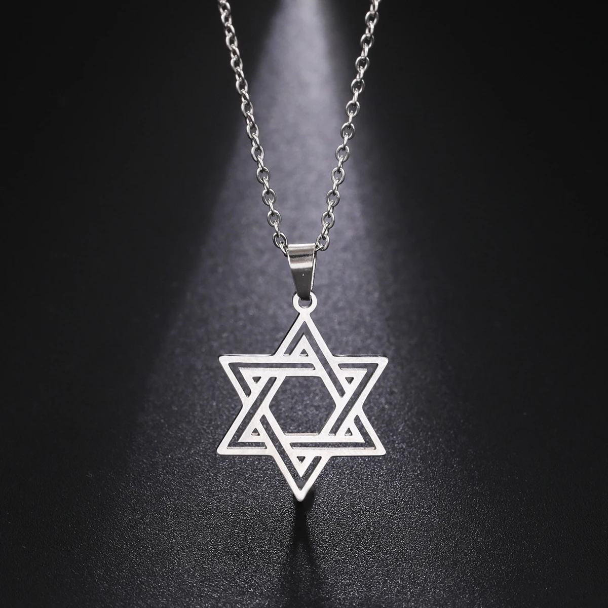 LIKGREAT Ожерелье Звезды Давида дамы мужчины Израиль шестиугольный символ Магена