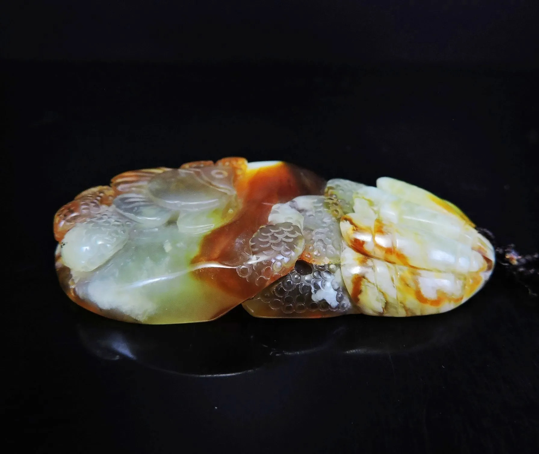 Нефритовое ювелирное изделие искусственное ожерелье ручная работа рыба ангела