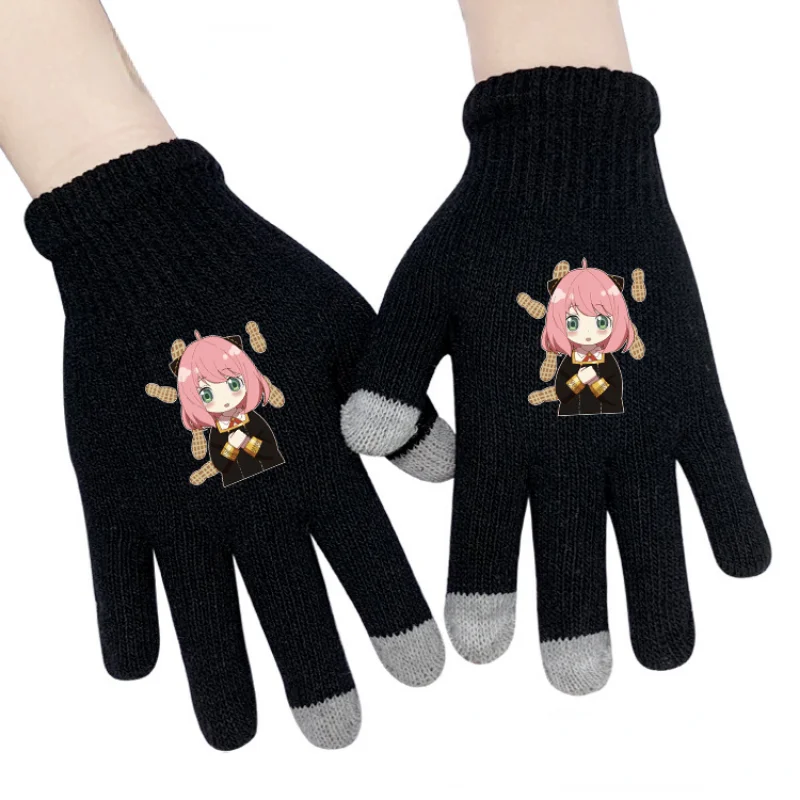 

Anime Touchscreen Gloves SPY×FAMILY Full Finger Gloves Adult Unisex Autumn Winter Warm Glove