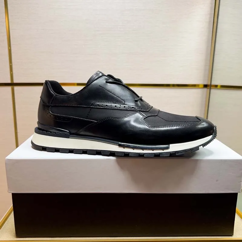 

Men's Casual Shoes Lace Up Genuine Leather Men's Oxfords Outdoor Sneakers Non-slip Luxury Brand Men's Sneakers Zapatillas
