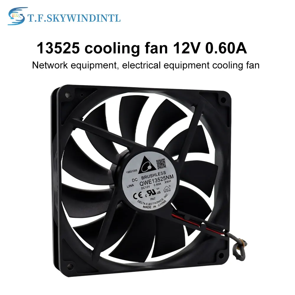 

Brand New 13525 135mm DC 12V 0.70A 135*135*25mm case server inverter cooling fan replace ADN512UB-A90 ADN512UB-A91 AFB1312M