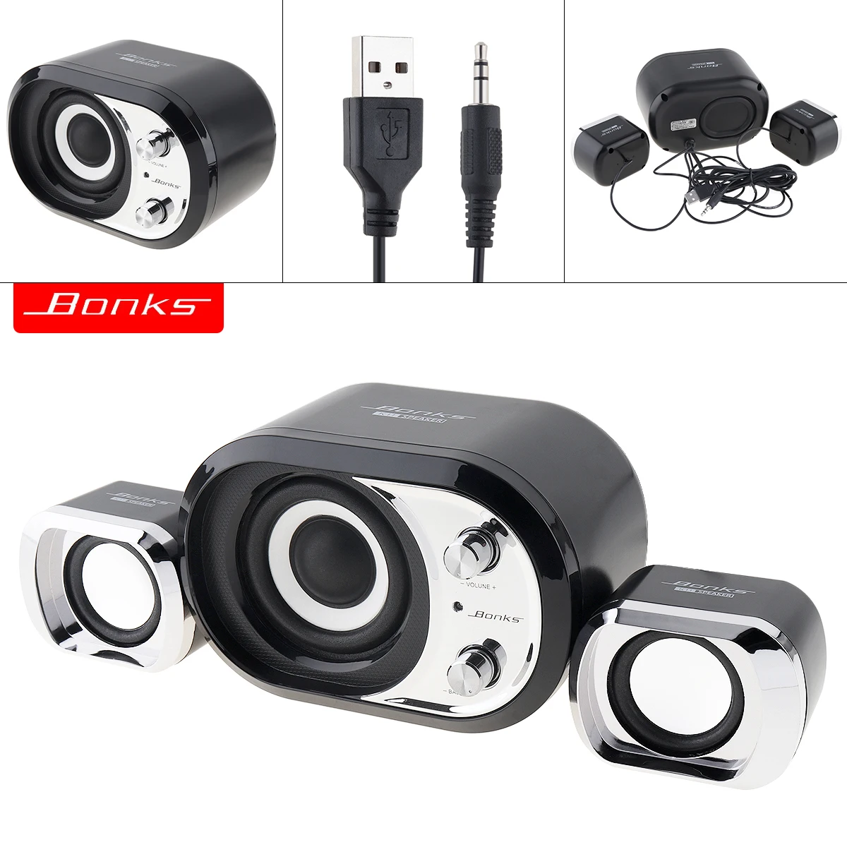 

K11 Mini Multimedia Desktop Speaker Subwoofer with 3.5mm Audio Interface Music Player for Computer Home Notebook Loudspeaker