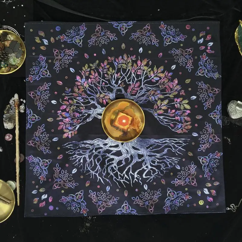 

Tree Of Life Tarot Tablecloth Mat Constellation Divination Altar Cloth Witchcraft Supplies Board Game Astrology Oracle Card Pad