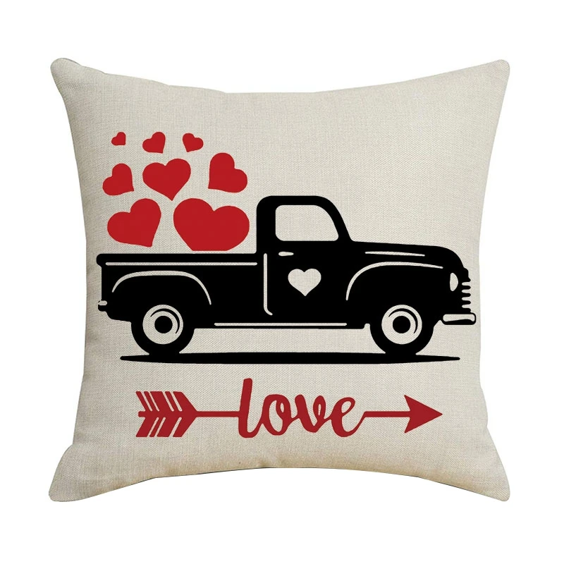 

Valentines Pillowcase Love Car Decoration Cover Pillow Case Sofa Cushion Wedding Decoration Bride Party Gift 45X45cm