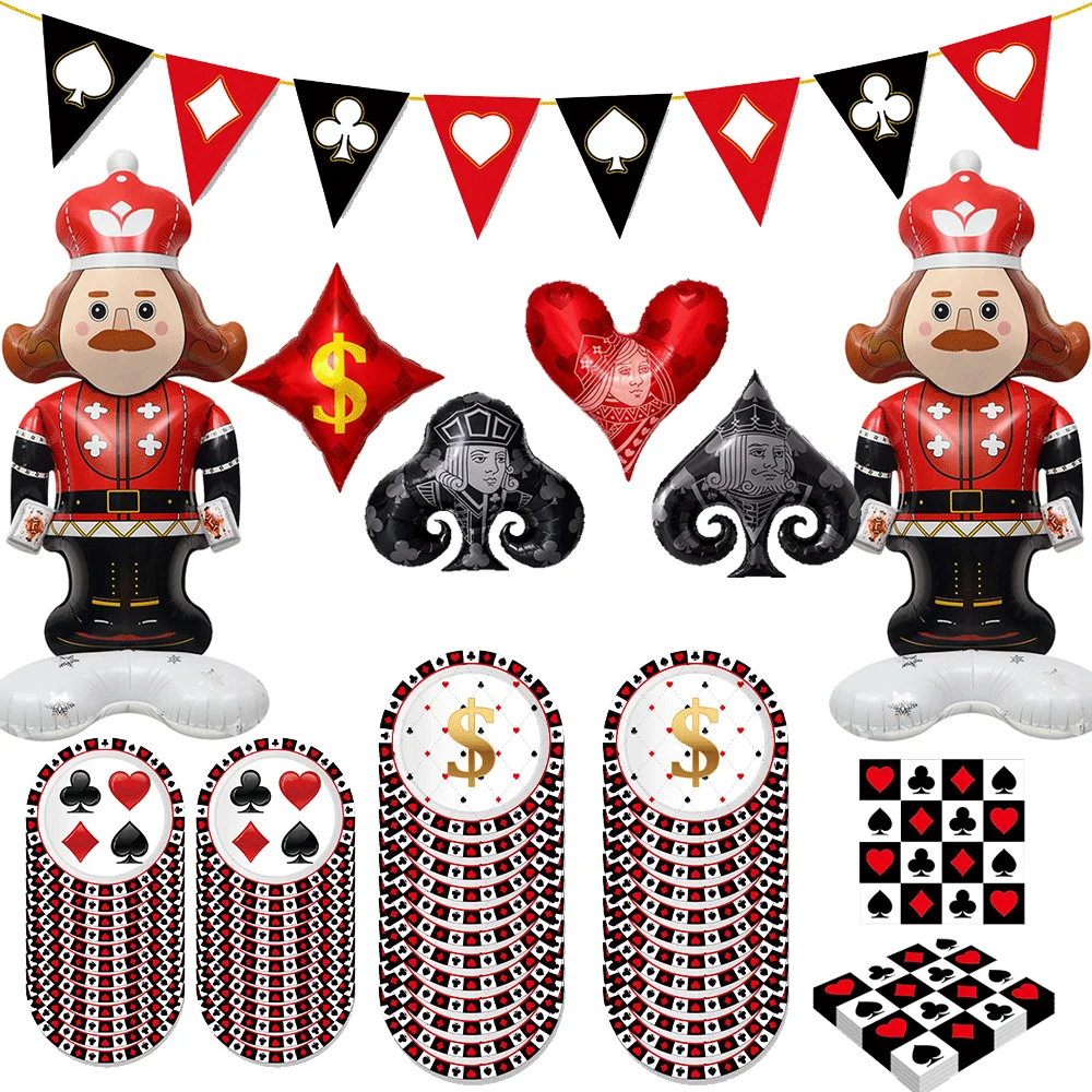 Товары для вечеринок в казино одноразовая посуда тема покера лопатка принц