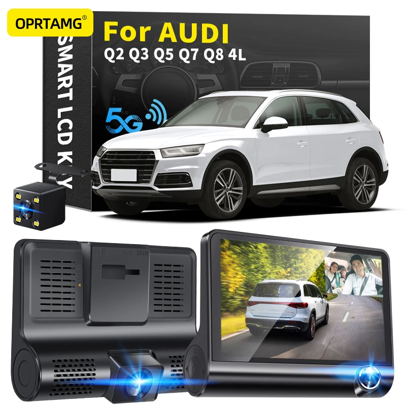 

3 Cameras Lens 4.0 Inch 1080P dash cam Car dvr For Audi Q2 Q3 8UB 8UG Q5 8R8 FY8 Q7 4LB 4MB Q8 4MN 4L dashcam Car Accessories