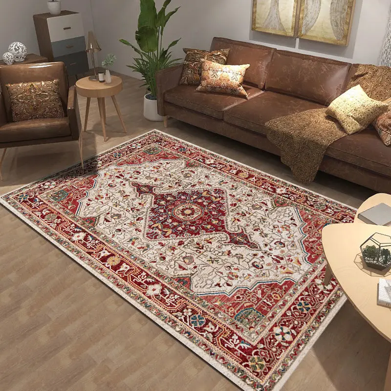 

Vintage Ethnic Carpets for Living Room Decoration Home Large Area Rugs Hallway Bedroom Carpet Coffee Tables Mat Customizable