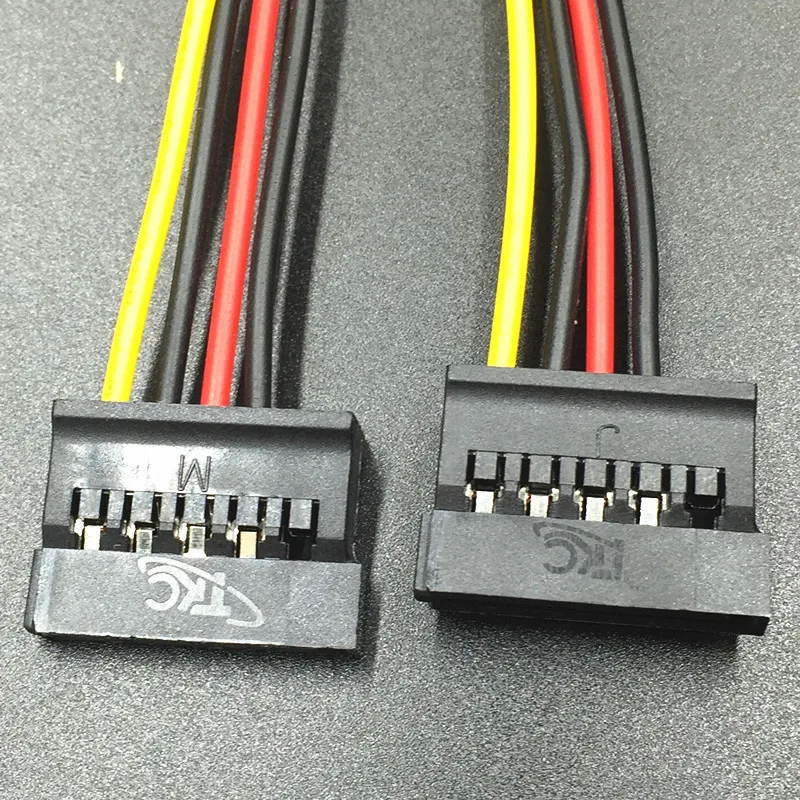 Кабель питания с 4-контактным разъемом Molex IDE на 2 жестких диска Serial ATA разветвитель