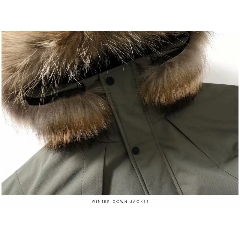 Winter 2020 new warm cotton-padded jacket fur collar  thick  jacket for men medium long  loose hooded coat