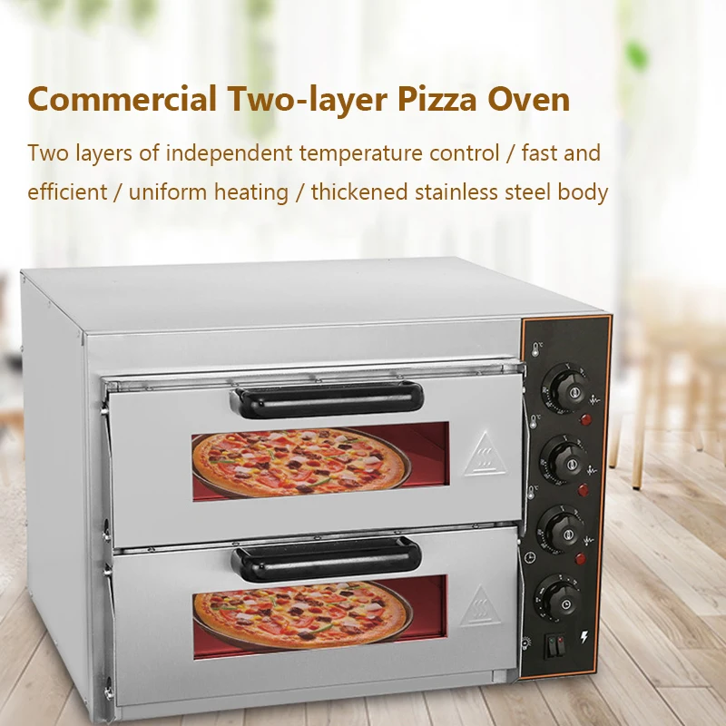 

Commercial 2KW/3KW Electric Pizza Oven Single/Double Layer Roaster Equipment Chicken Duck Cake Bread Roasting Machine