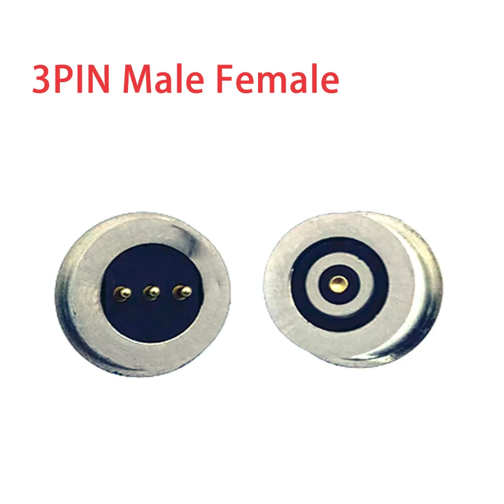 

3PIN 5A Round Blind Suction DC Magnet Suction Pogo Pin Connector LED Smart Rail Light Magnetic Charging Light Control Connector