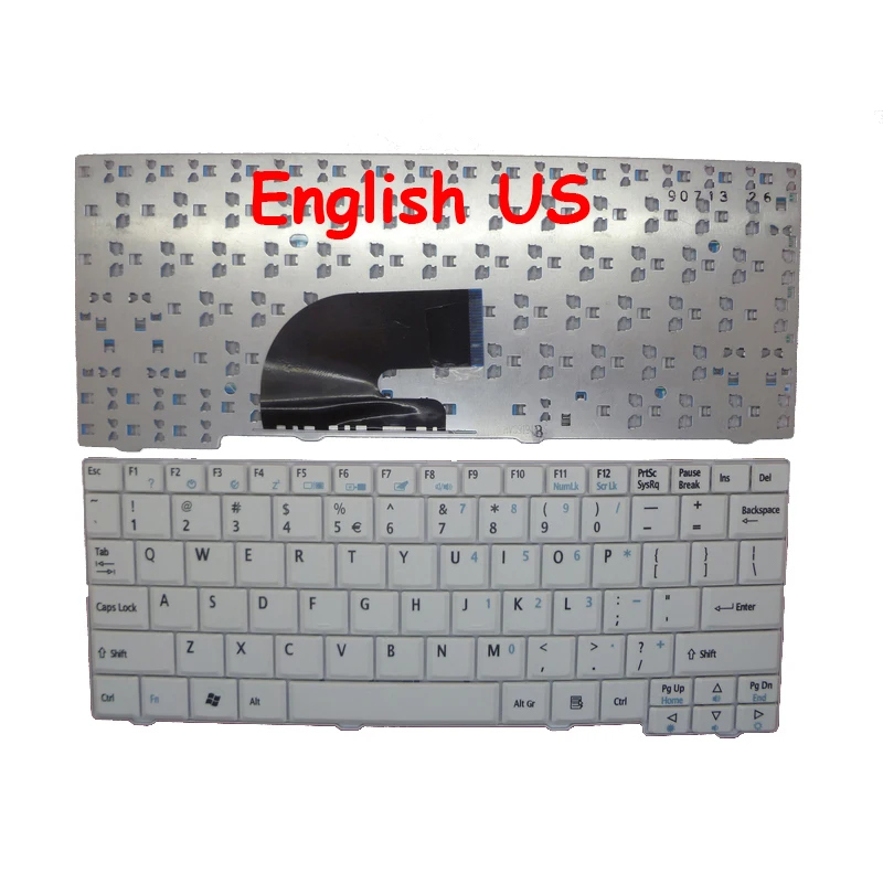 US Keyboard For ACER AS ZG5 D150 D250 Russian Canada V091902AK1 AK3 V091902AS1 AS3 KB.INT00.523 .513 AEZG5700130  AEZG5U00130