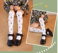 kids girls cotton little penguin embroidery keen high socks fashion infant child calf socks baby infant over keen long socks