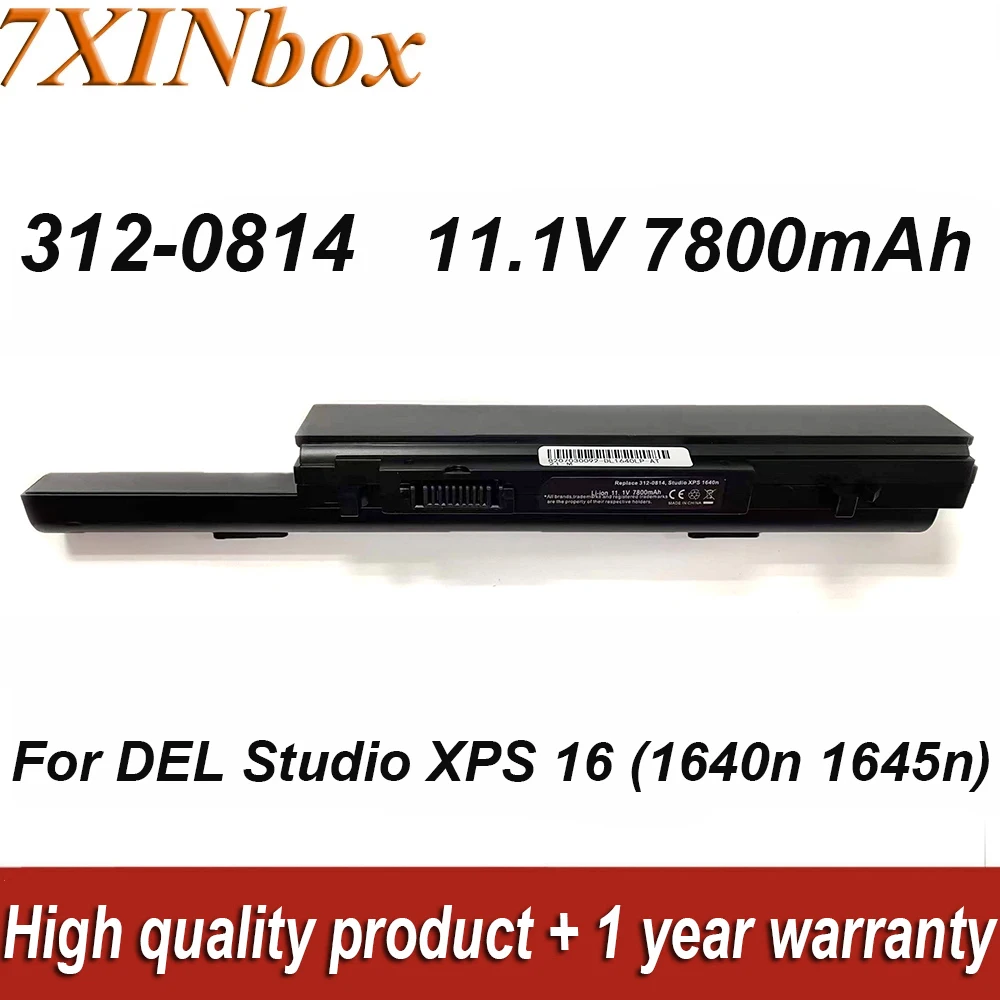 

Аккумулятор для ноутбука DELL Studio XPS 7800 312 0814 Studio 16 1640n 1645n 1647n Series X411C 7xinbox 11,1 мАч 1640-1645 X413C 1647 в