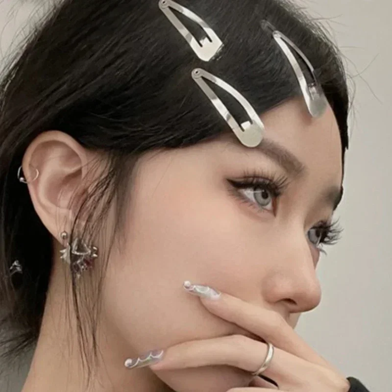 YK2 Серебряные заколки для волос металлические заколки-капельки зажим женщин и