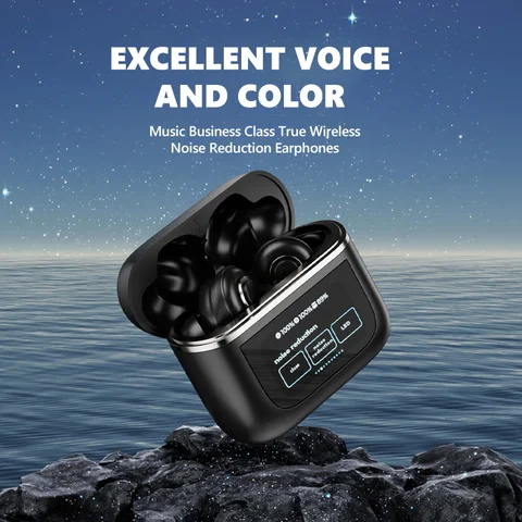 Беспроводные Bluetooth-наушники ANC V8 с сенсорным экраном и активным шумоподавлением