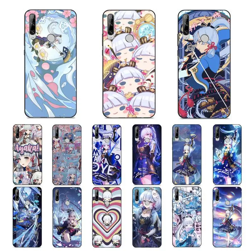 

YNDFCNB Genshin Impact Kamisato Ayaka Phone Case for Huawei Y 6 9 7 5 8s prime 2019 2018 enjoy 7 plus