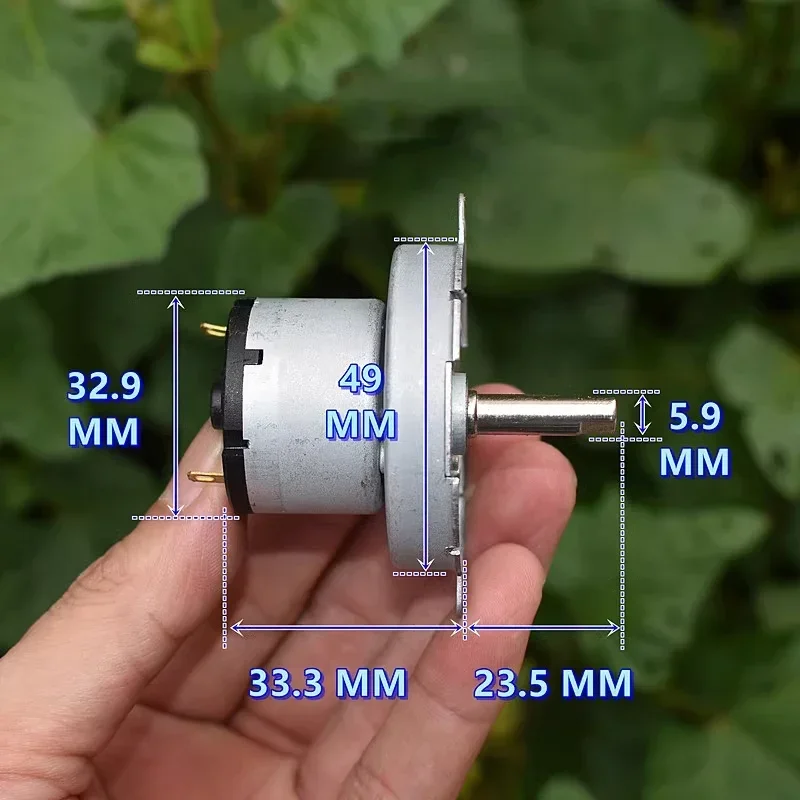 Мини 49 мм коробка передач редукторный двигатель DC 3 в 46 об/мин медленная скорость