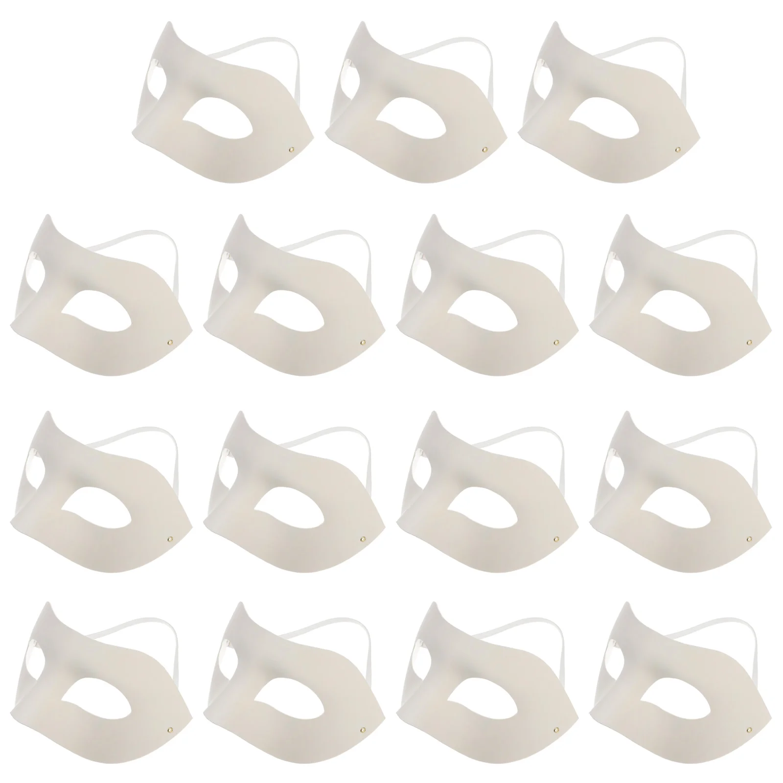 

15 Pcs DIY Pulp Mask Masquerade Women Blank Fox Bulk White Halloween Paper Masks Crafts Miss Cosplay Costume