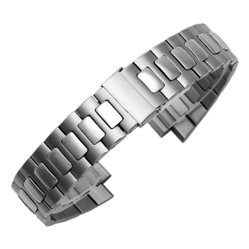 Solid stainless steel band bracelet, metal band with folding buckle, suitable for Patek Philippe Nautilus 5711 / 1A010 25mm-13m