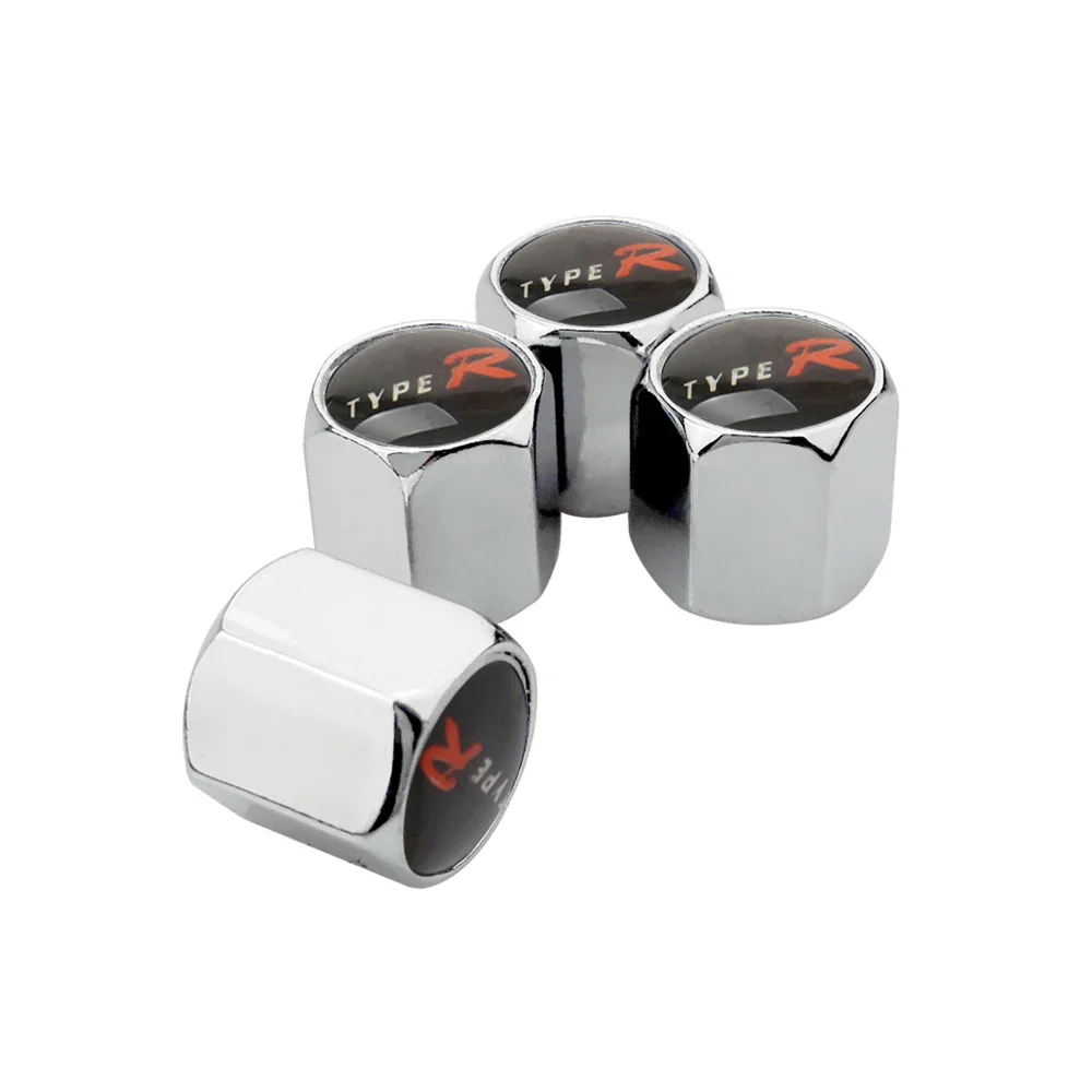 Car Styling Wheel Tire Valve Stems Caps Cover for Honda TypeR Logo Accord Civic CRV Fit HR-V Vezel Odyssey City Jazz Jade Stream